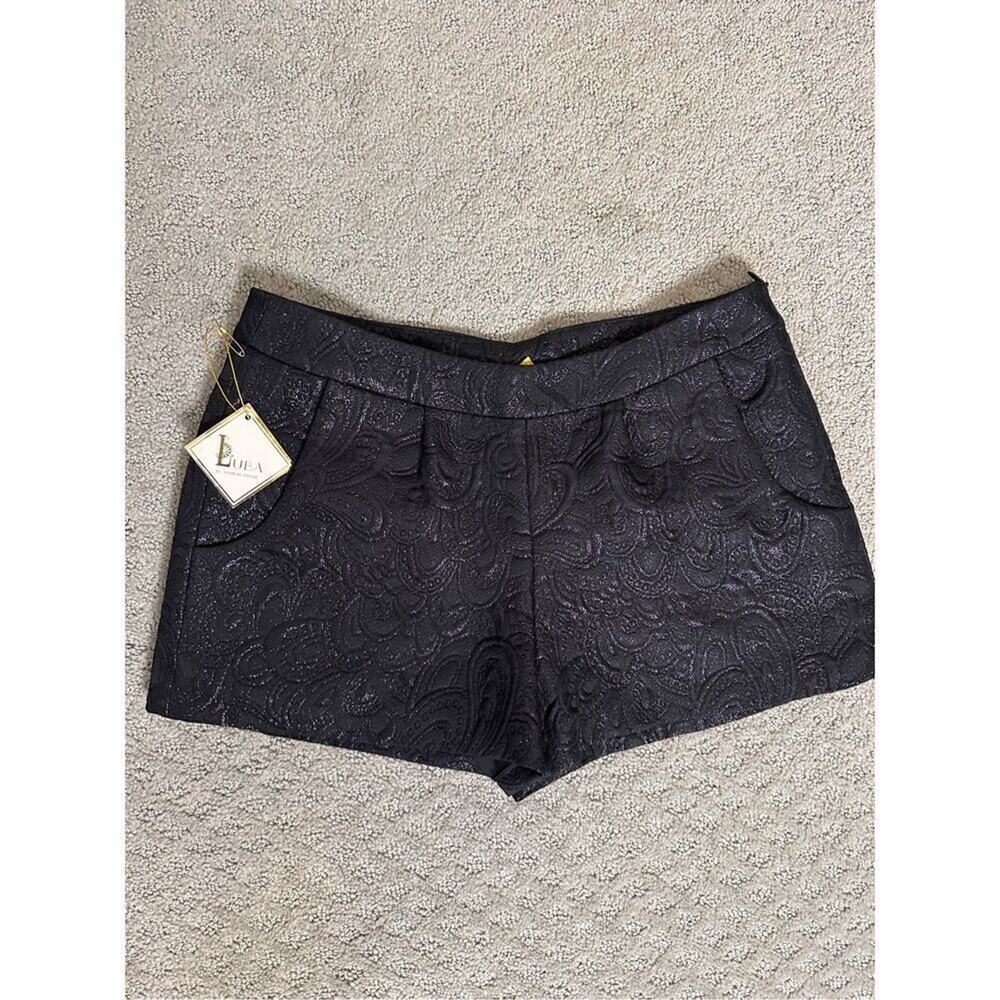 NWT Luba by Hannah Payne Shimmer Black Pocket Shorts size 2